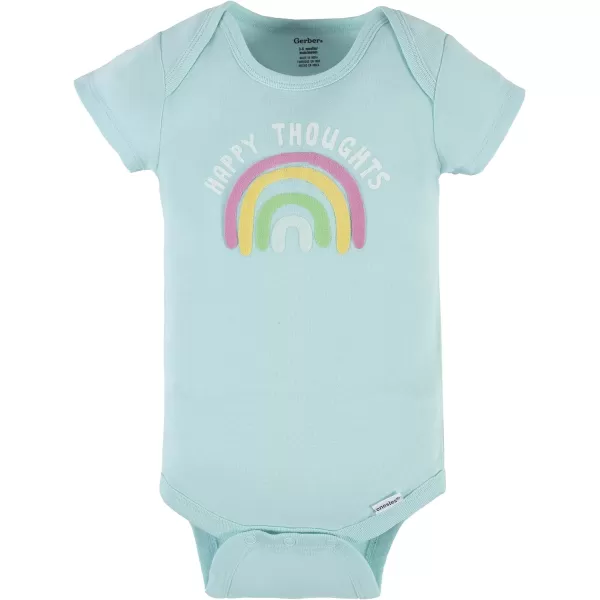 Gerber baby-girls 4-pack Short Sleeve Onesies Bodysuits