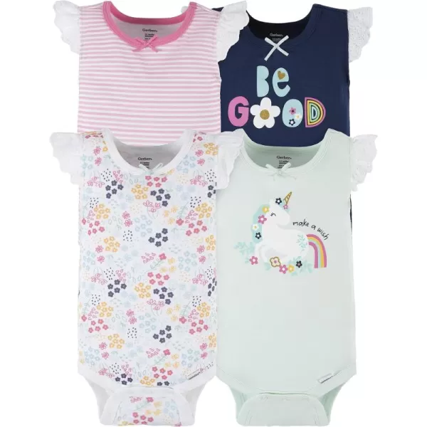 Gerber Baby Girls Multi-Pack Sleeveless Onesies Bodysuit