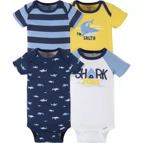 Gerber baby-boys 4-pack Short Sleeve Onesies Bodysuits