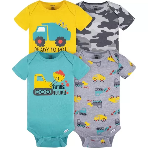 Gerber baby-boys 4-pack Short Sleeve Onesies Bodysuits