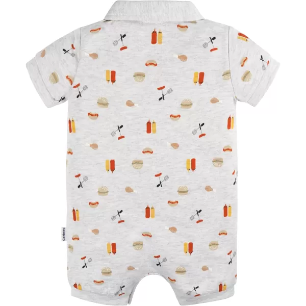 Gerber Baby Boys' Cotton Polo Romper