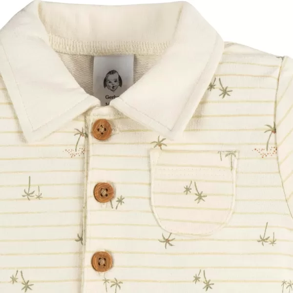 Gerber Baby Boys' Cotton Polo Romper
