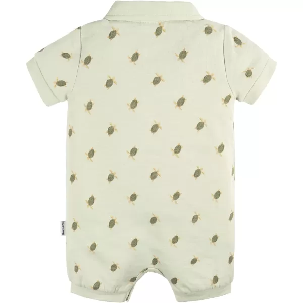 Gerber Baby Boys Cotton Polo RomperRomper