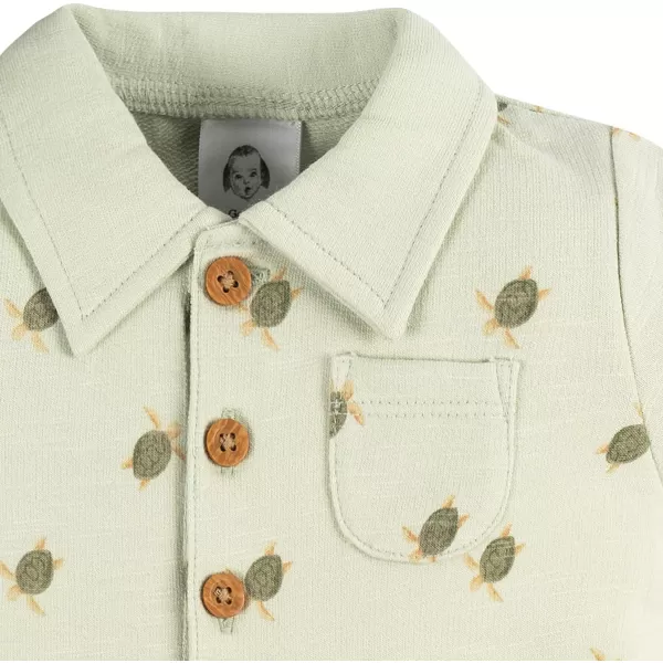 Gerber Baby Boys Cotton Polo RomperRomper