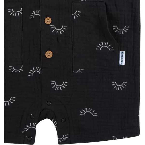 Gerber Baby Boys Hooded Cotton RomperRomper