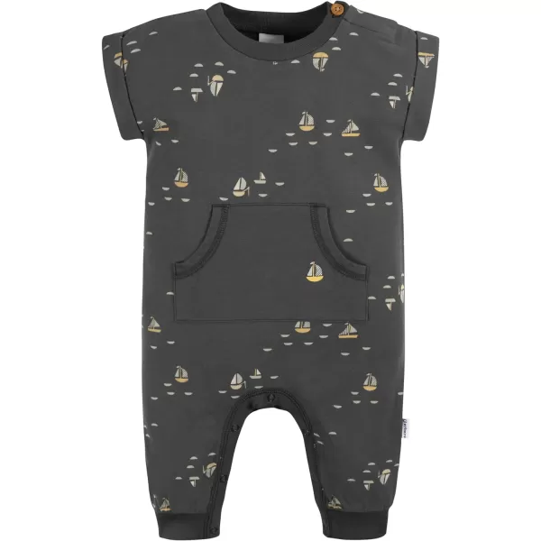 Gerber Baby Boys Hooded Cotton RomperRomper