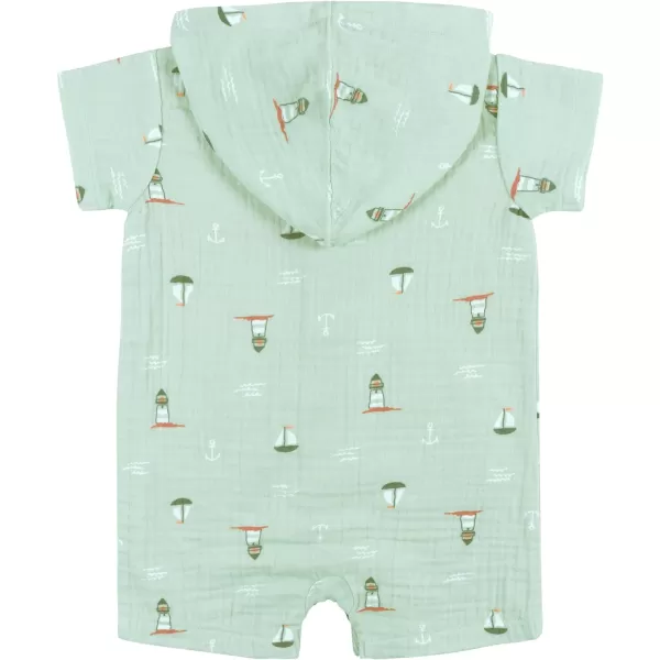 Gerber Baby Boys Hooded Cotton RomperRomper