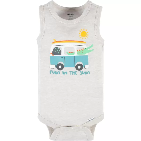 Gerber Baby Boys Multi-Pack Sleeveless Onesies Bodysuit
