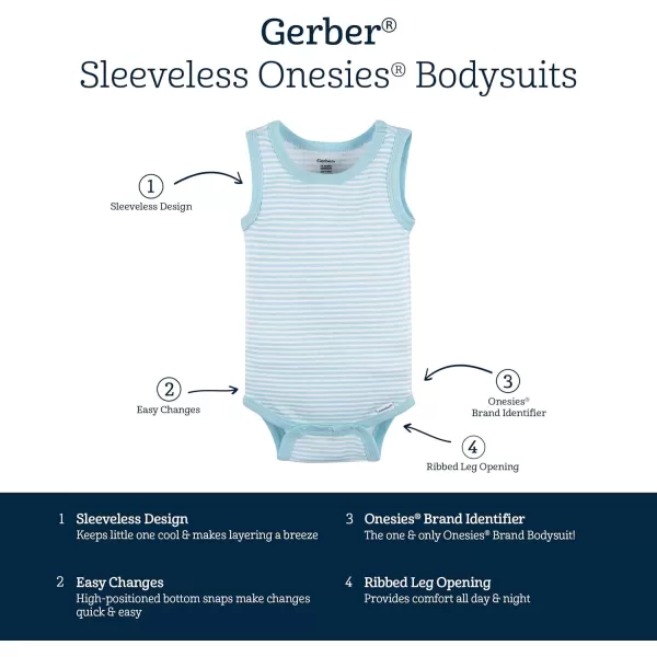 Gerber Baby Boys Multi-Pack Sleeveless Onesies Bodysuit