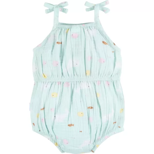 Gerber Baby Girls Gauze Sleeveless RomperGauze Romper
