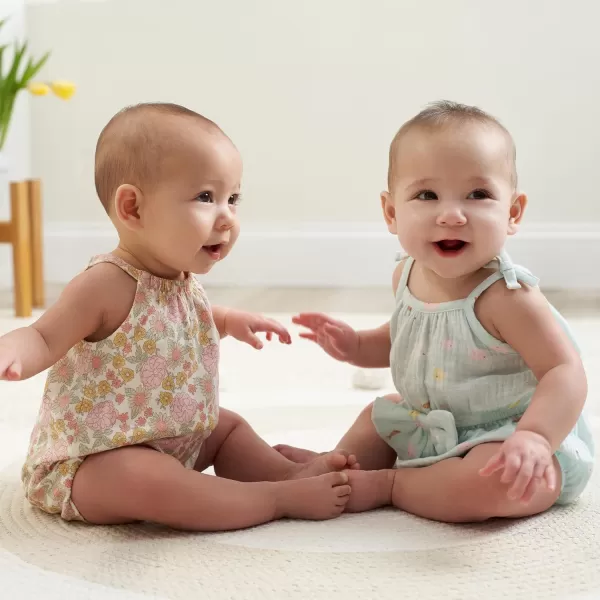 Gerber Baby Girls Gauze Sleeveless RomperGauze Romper
