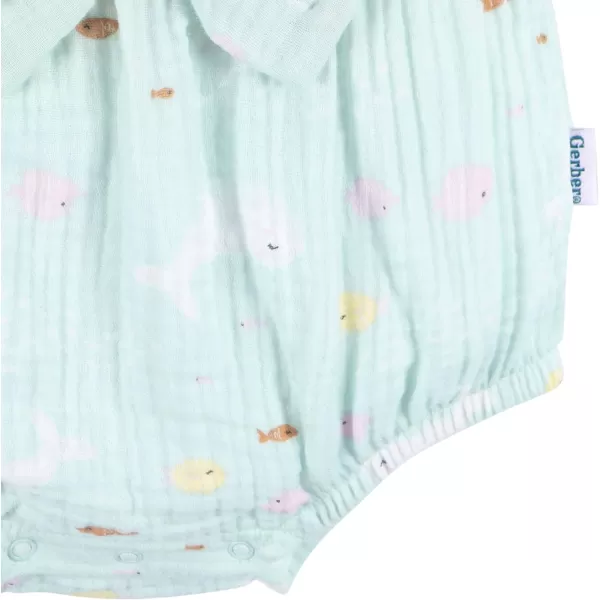 Gerber Baby Girls Gauze Sleeveless RomperGauze Romper