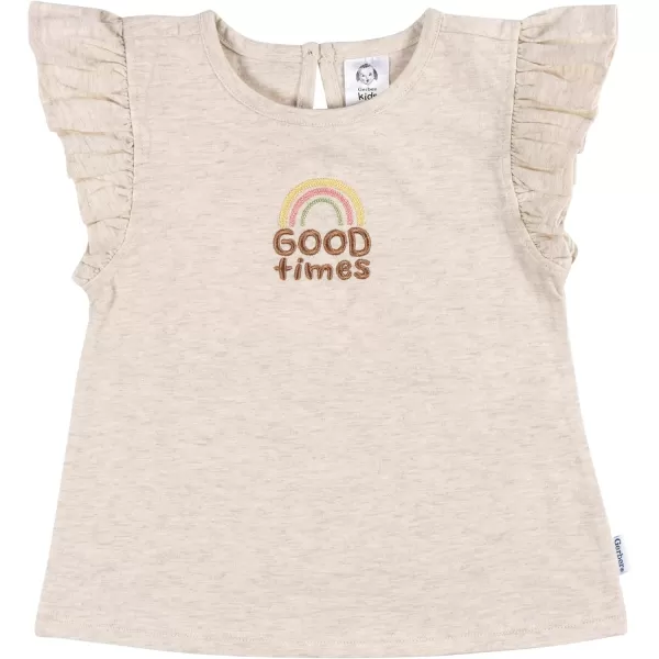 Gerber Baby Girls' Toddler 3-Pack Short Sleeve Tees