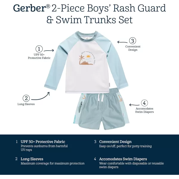 Gerber Boys' Rashguard Set