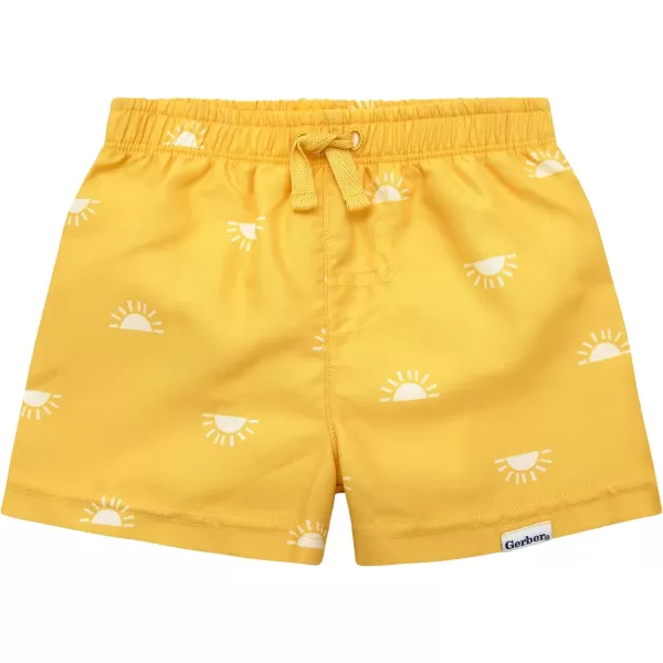Gerber Boys' Toddler 2-Pack Swim Trunks