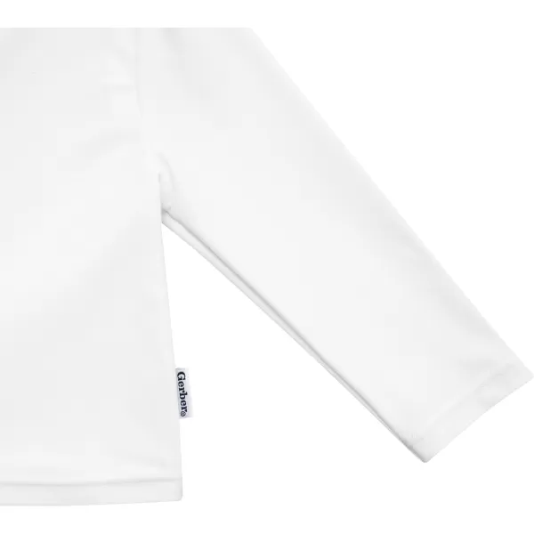 Gerber Girls' Toddler Long Sleeved Rashguard Swim Bathing Suit Set