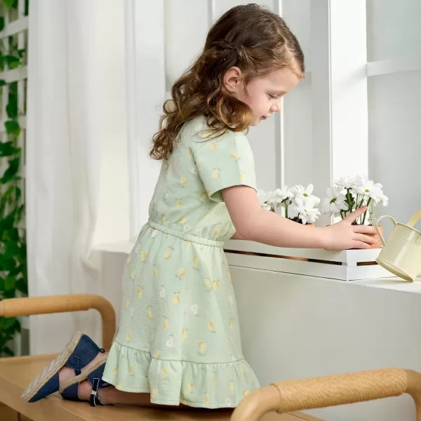 Gerber Girls' Toddler Short-Sleeve Dress