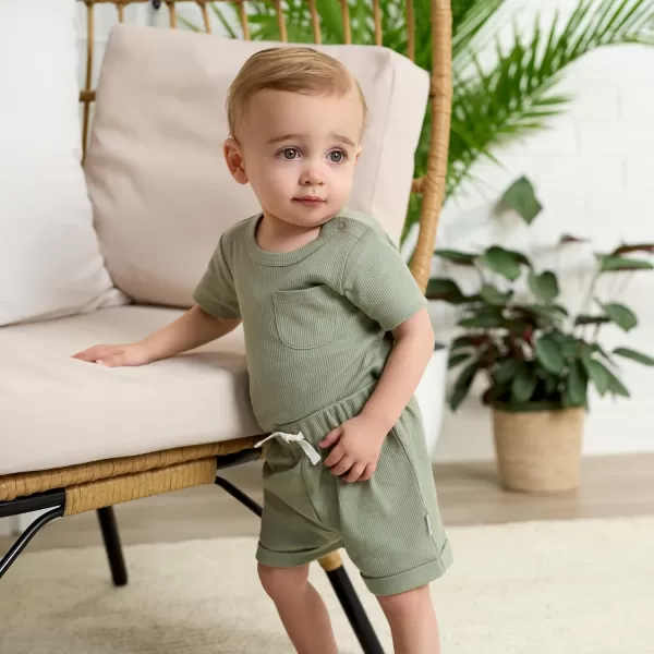 Gerber Unisex Baby Bodysuit and Short Set2-Piece Short Set