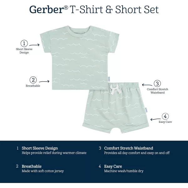 Gerber baby-boys T-shirt and Shorts Set