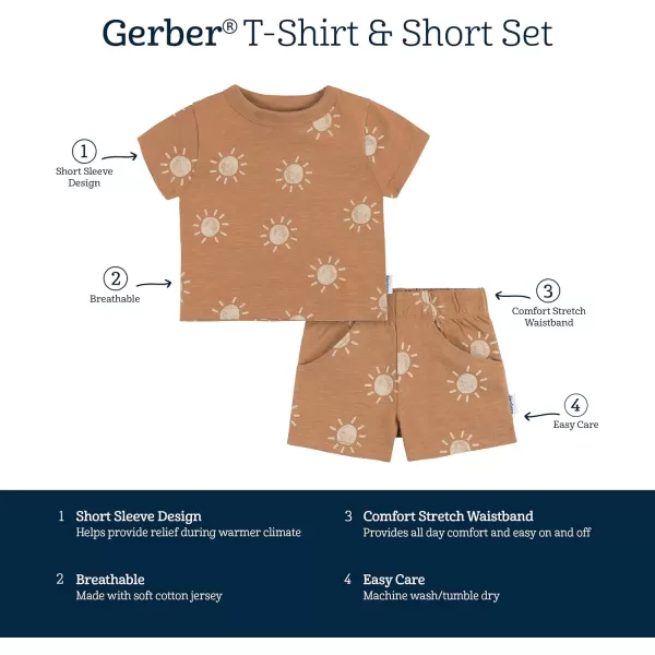 Gerber baby-boys T-shirt and Shorts Set