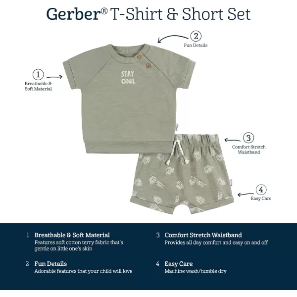 Gerber baby-boys T-shirt and Shorts Set