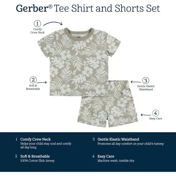 Gerber baby-boys T-shirt and Shorts Set