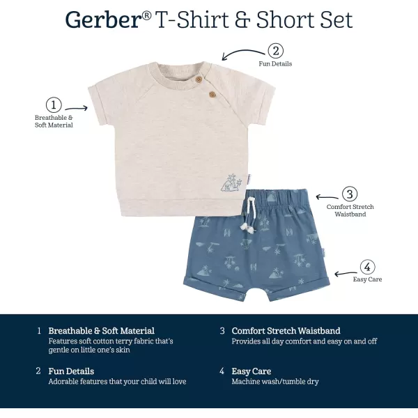 Gerber baby-boys T-shirt and Shorts Set