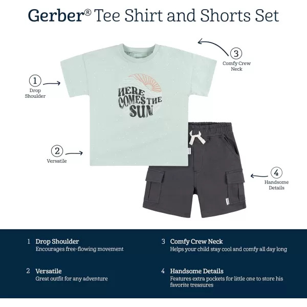 Gerber baby-boys Toddler T-shirt and Shorts Set2-Piece T-Shirt and Short Set