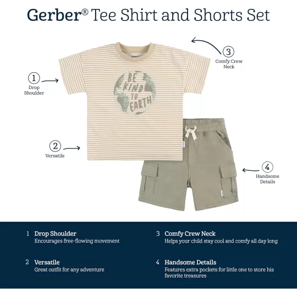 Gerber baby-boys Toddler T-shirt and Shorts Set2-Piece T-Shirt and Short Set