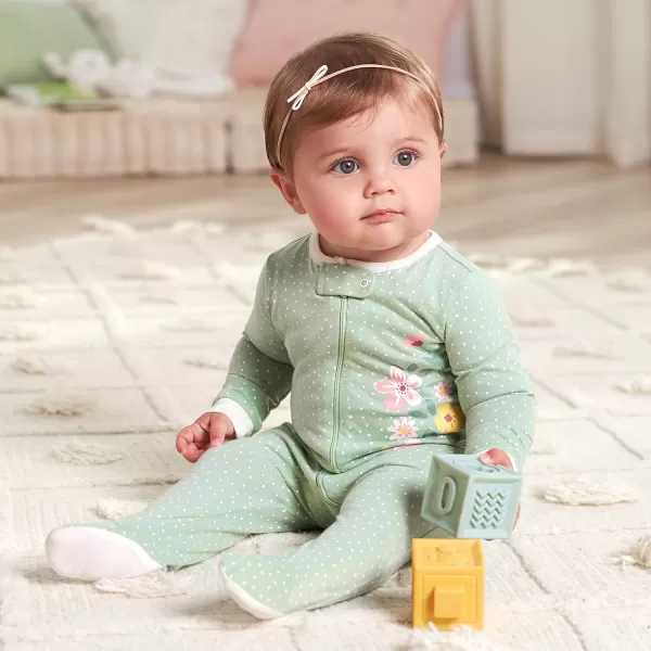 Gerber baby-girls 4 Pack Sleep 'N Play Footie
