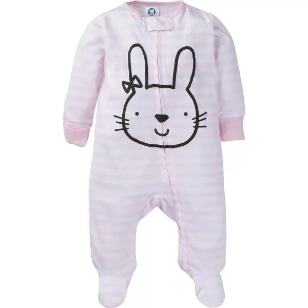 Gerber baby-girls 4 Pack Sleep 'N Play Footie