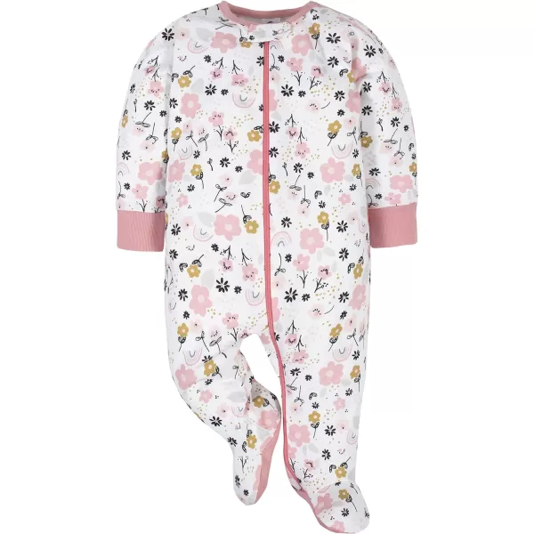 Gerber baby-girls 4 Pack Sleep 'N Play Footie