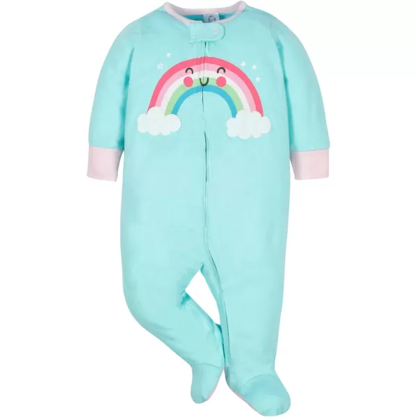 Gerber baby-girls 4 Pack Sleep 'N Play Footie