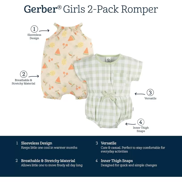 Gerber baby-girls Sleeveless and Short Sleeve Romper SetRomper