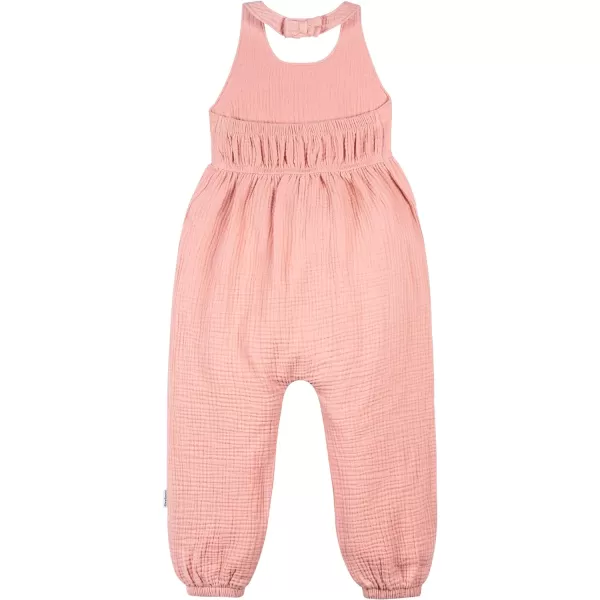 Gerber baby-girls Toddler Halter Neck Gauze Romper JumpsuitRomper
