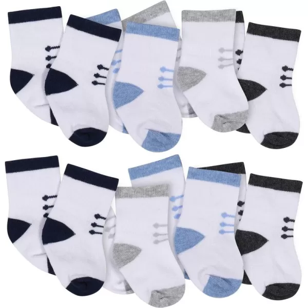 Gerber Baby 8-Pack Wiggle-Proof Jersey Crew Socks