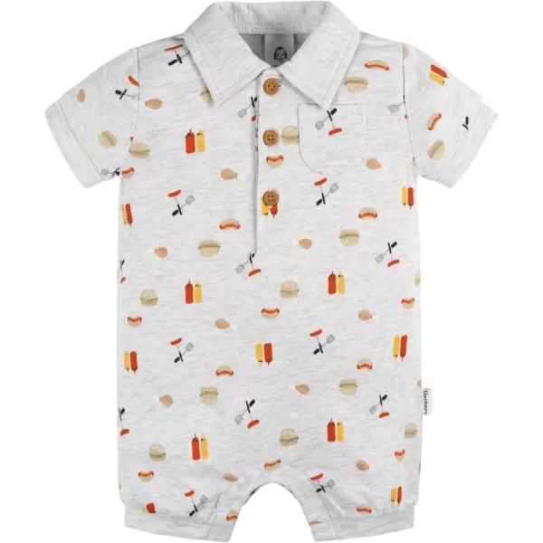 Gerber Baby Boys' Cotton Polo Romper