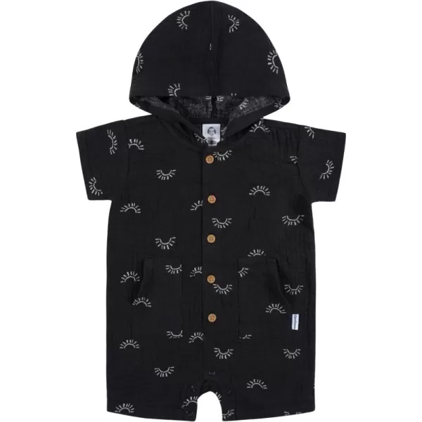Gerber Baby Boys Hooded Cotton RomperRomper