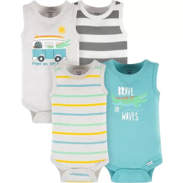 Gerber Baby Boys Multi-Pack Sleeveless Onesies Bodysuit