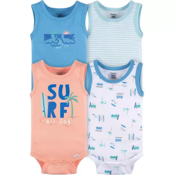 Gerber Baby Boys Multi-Pack Sleeveless Onesies Bodysuit