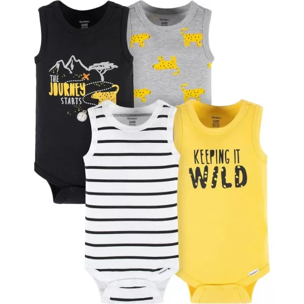 Gerber Baby Boys Multi-Pack Sleeveless Onesies Bodysuit