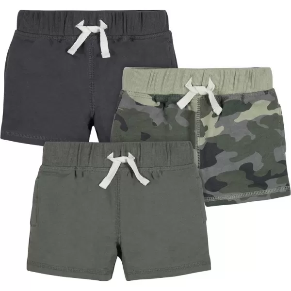 Gerber Baby Boys' Toddler 3-Pack Pull-on Knit Shorts