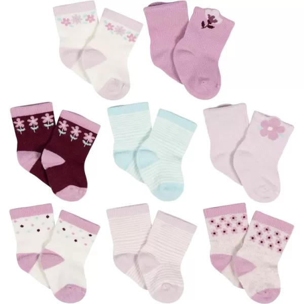 Gerber Unisex Baby 8-Pair Wiggle-Proof Sock