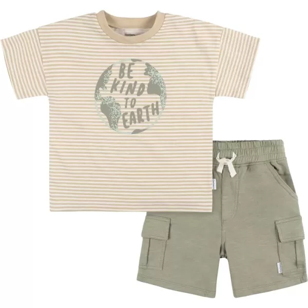 Gerber baby-boys Toddler T-shirt and Shorts Set2-Piece T-Shirt and Short Set