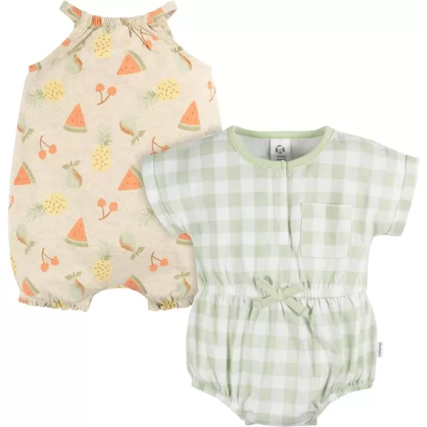 Gerber baby-girls Sleeveless and Short Sleeve Romper SetRomper