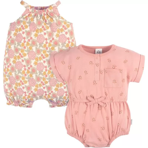 Gerber baby-girls Sleeveless and Short Sleeve Romper SetRomper