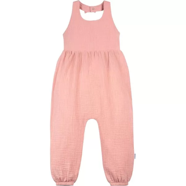 Gerber baby-girls Toddler Halter Neck Gauze Romper JumpsuitRomper