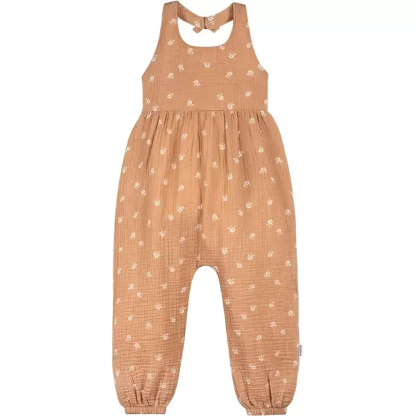 Gerber baby-girls Toddler Halter Neck Gauze Romper JumpsuitRomper