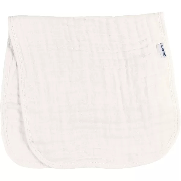 Gerber Baby Unisex Muslin Burp Cloths 6-Pack, Vanilla, Large Size 20" x 10"