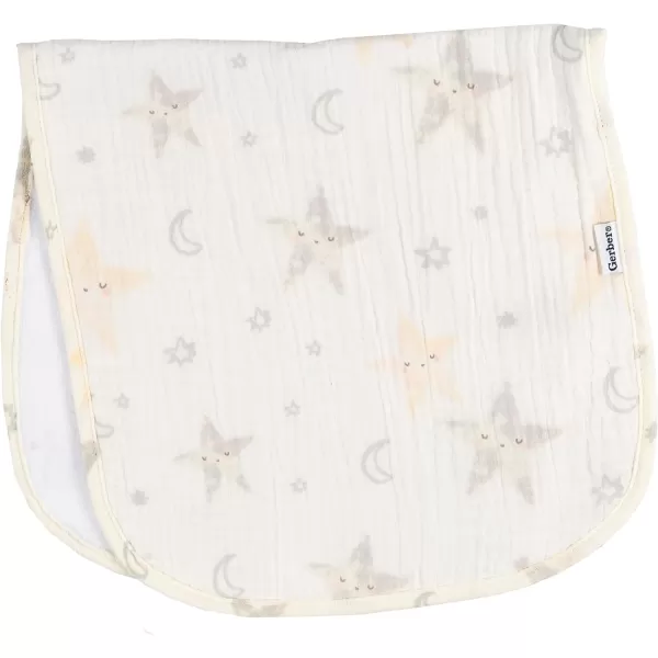 Gerber Baby Unisex Muslin Burp Cloths 6-Pack, Vanilla, Large Size 20" x 10"